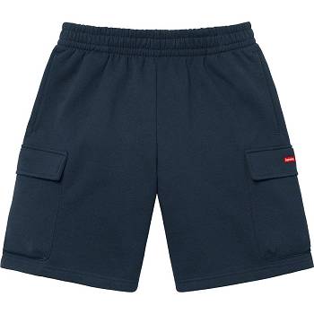 Navy Supreme Small Box Baggy Cargo Sweat Shorts | Supreme 258SO